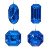 Vickerman 4-5" Blue Jewel Glitter Ornament Assorted, Includes 4 Pieces