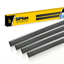 5 PLUS Wiper Blade Refill,4 PCs Adjustable Size of Universal Replacement Windshield Wiper Refill Replacement for Front & Rear Windshield Wiper Baldes Rubber Strip (28")