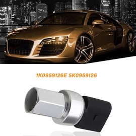 VGOL Air Conditioning A/C Pressure Switch Sensor 1K0959126E 5K0959126 Compatible With Golf, Beetle, A3, Q3, Q7 Vehicle Replacement Parts