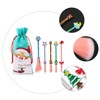 WOONEKY 5pcs Xmas Themed Makeup Brush for Girls Creative Cosmetic