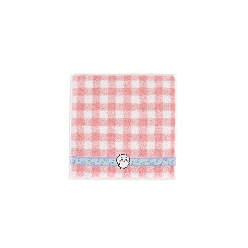 Chiikawa 41-1050070 Musical Notes Towel Handkerchief, Pink, Pile, Cute, Approx.