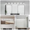 7-Light LED Modern Bathroom Vanity Light Fixture Matte Chrome Modern