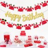 Crab Birthday Banners Glitter Gold Crab Party Decorations 3Pcs Crab