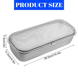 AojSup Dishwasher Chopstick Basket for Small Items, Stainless Steel Utensil Holder for Dishwasher with Mesh Design, Replacement Silverware Organizer (10.4" L x 4.5" W x 3" H)