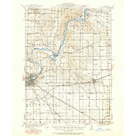 YellowMaps Dixon IL topo map, 1:62500 Scale, 15 X 15 Minute, Historical, 1918, Updated 1950, 20.7 x 16.9 in - Tyvek