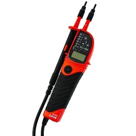 TIS TIS850 Digital Voltage and Continuity Tester with LCD Display, Red and Black