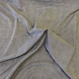 Fujin Club Double Gauze, Yarn-Dyed Plaid, 42.5 inches (108 cm) Wide, 100% Cotton, Mono Tone Glen Plaid, 3.3 ft (1 m)