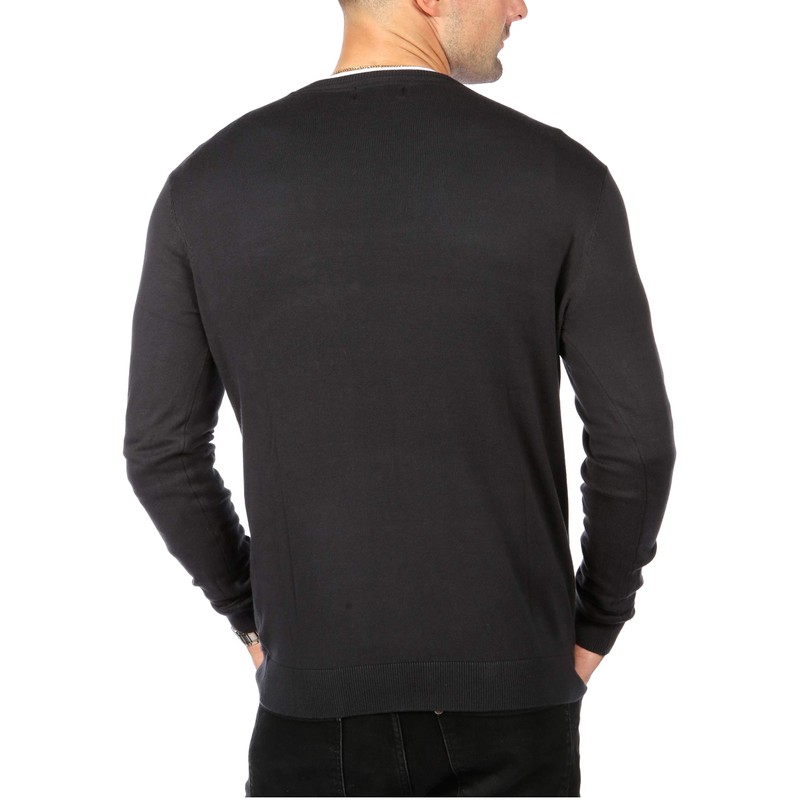 Blu Cherry Men's V Neck Office Jumper Cotton Sweater Long