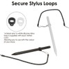 TECHGEAR Stylus Tether, 12" Retractable Spring Coil Strap (2x Loops)