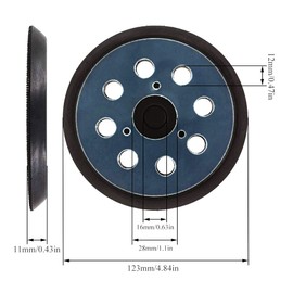 Pilikoll 5 Inch 8 Hole Replacement Sander Pad Hook and Loop Sander Pad Replacement Sander Base Compatible with Makita M9204 BO5030 BO5031 DBO180Z BO8041 DBO180RMJ BO5041 BO5010 BO5011 BO5012