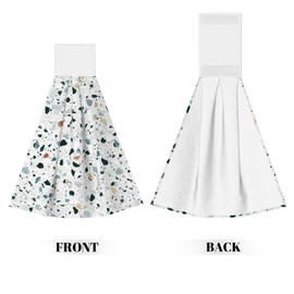 YINFILAN Hanging Kitchen Towels with Loop Set of 2 Classic Italian Floor Venetian Natural Drying Hand Tie Towel Soft Vintage Dish Cloth Tea Towels for Bathroom Farmhouse Home Decor