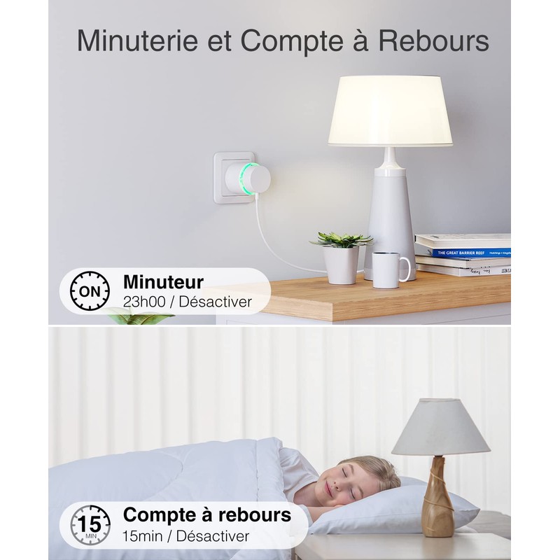 ONEPLUG Mini-Steckdose, WLAN, intelligente Steckdose, TÜV-zertifiziert mit App-Steuerung, Messung des