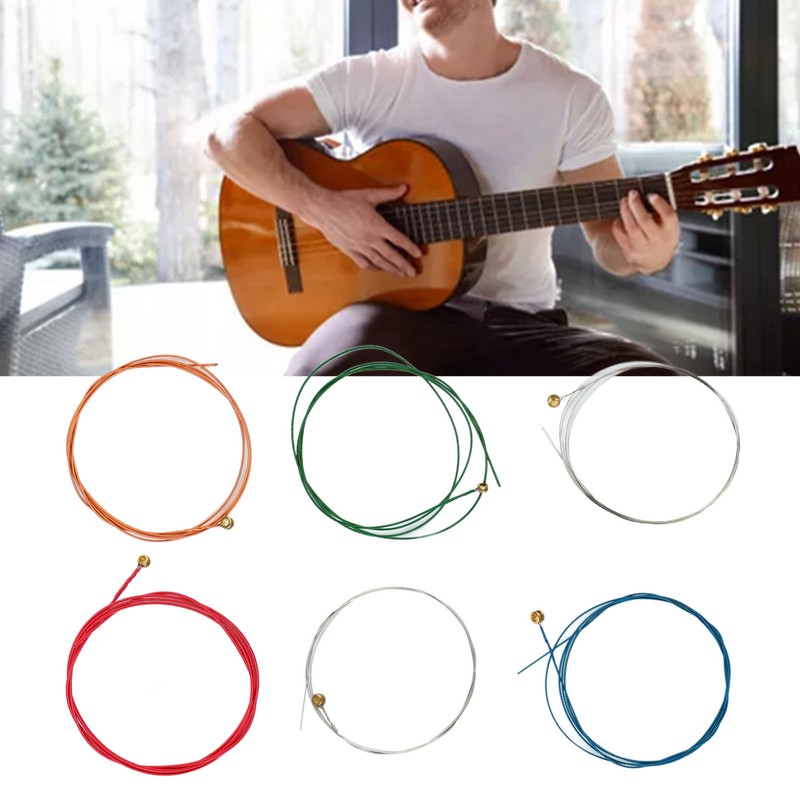 6PCS Guitar String Musical Instrument Accessory Acoustic Guitar String Replacement