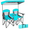 Portable Folding Camping Canopy Chair with Cup Holder Outdoor FurnitureColor: