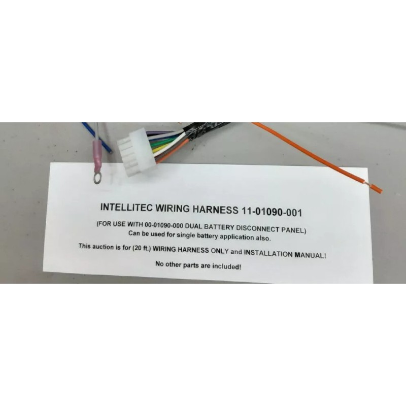 Intellitec 11-01090-001 wiring harness for dual battery disconnect panel
