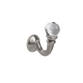SPEEDY Accessories Crystal Palma Curtain Tie Back Hooks, Satin Silver, 2 Pack