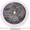 Ywlake Christmas Tree Skirt Large Luxury Faux Fur White Grey