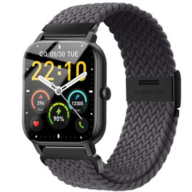 Issinlky Nylon watchband for Gloryfit Smart Watch P66/P66D/P72/P95, 22mm Braided Adjustable Strap for Veryfit IDW19/IDW13/IDW16/IDW18, TUYOM LW36, H1/D1,T50S,Y6, YB54, G39, AGPTE LW11 Smart Watch