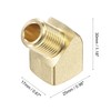 sourcing map Brass Hose Fitting Elbow 1/4 NPT Male to