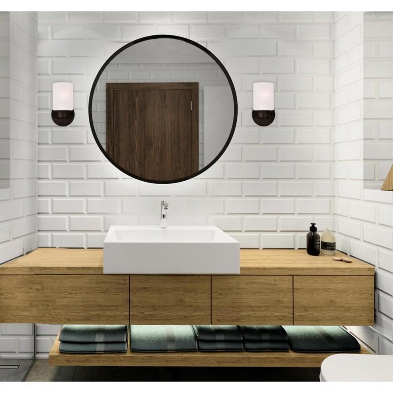 Westinghouse 6227800 Sylvestre One-Light Indoor Wall Fixture, Brushed Nickel Finish