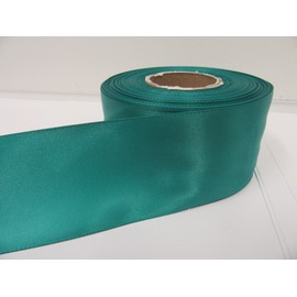 2 metres of 50mm Satin Ribbon Jade Dark Green Double Sided 50 mm 5cm 2" 2 Inch