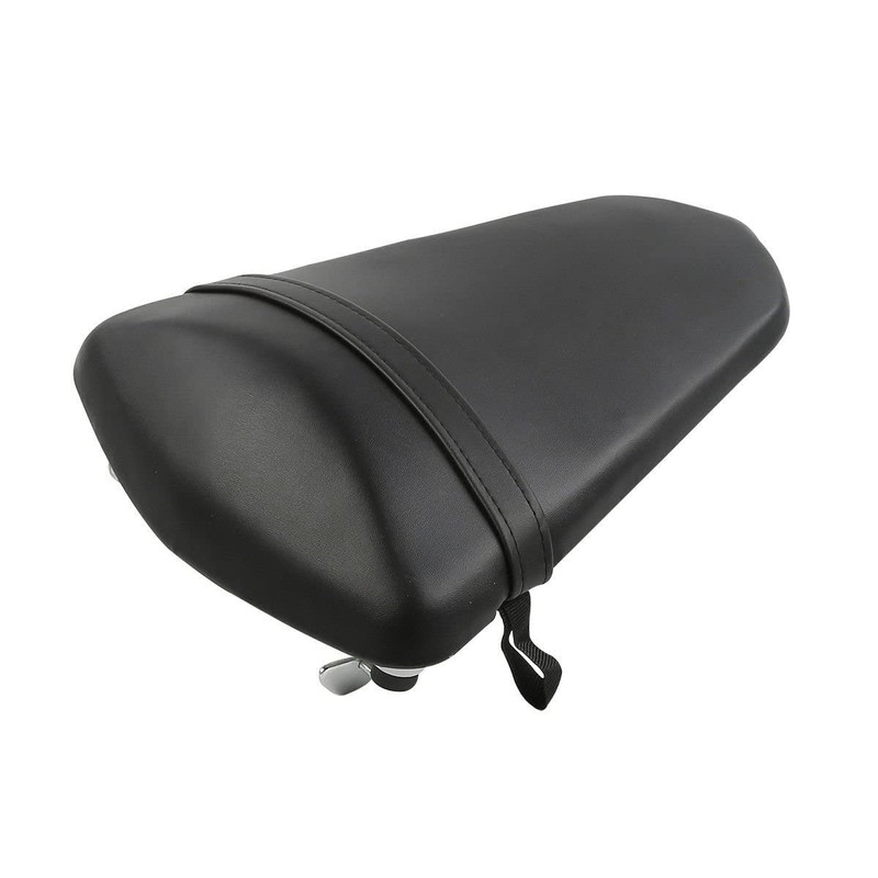 Moto Motorcycles Black Rear Pillion Passenger Seat Saddle Pad Cushion