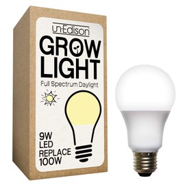 Un-Edison LED Grow Light Bulb Full Spectrum Replaces up to 100W - A19 Daylight White Plant Growing Light Bulb