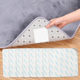 Pack of 8 Carpet Non-Slip Pads, 10 x 10 cm Non-Slip Pads Vacuum, Non-Slip Pads Carpet, Non-Slip and Washable, Non-Slip Mat Carpet for Kitchen, Balcony, Bathroom, Stair Edging
