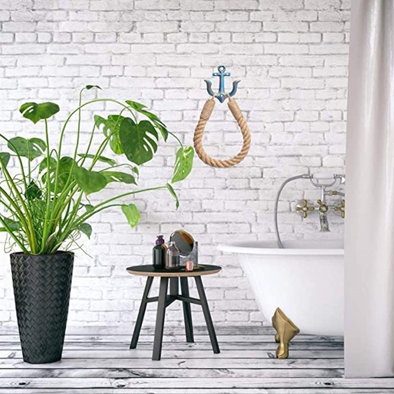 Nautical Toilet Paper Holder Rustic-Industrial Wall-Mounted Nautical Toilet Paper Towel