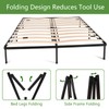 topfresh Foldable King Bed Frame Wooden Platform Bed Frame Underbed