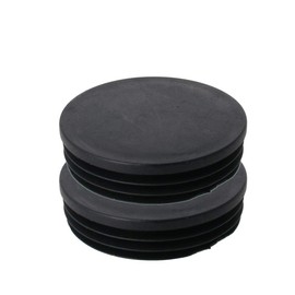 MroMax 2 x Round Plastic Pipe Plugs 90mm Diameter End Caps for Handrail Stair Guardrail Guardrail Black