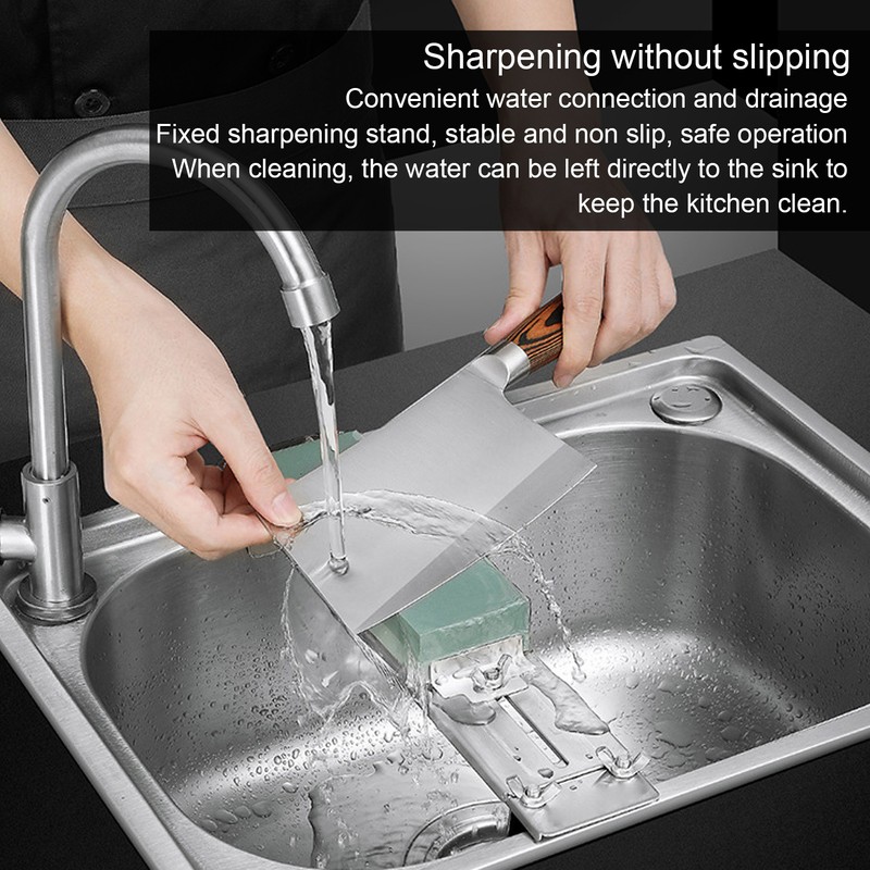 Sharpening Stone Holder 304 Stainless Steel Adjustable Sharpening Whetstone Holder