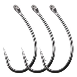 AGOOL Fly Tying Hooks, 50/150pcs Carp Fishing Hooks High Carbon Steel Barbed Dry Wet Nymph Shrimp&Pupa, Streamer, Caddis, Jig, Scud Flies Fishing Hooks