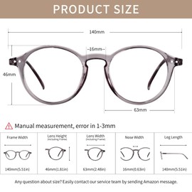 AVDLAB Blue Light Blocking Eyeglasses for Women & Men, Computer/Gaming/TV/Phones Glasses to Help You Sleep Better (Bright transparent grey/Bright transparent pink)