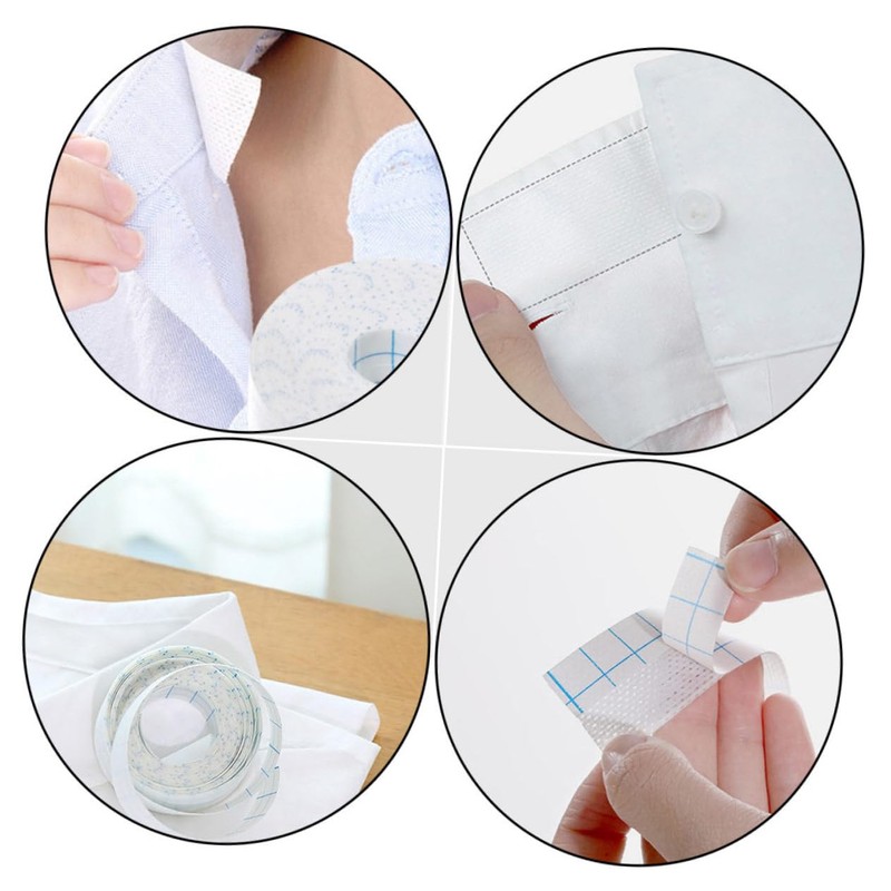 FUNOMOCYA 2rolls Portable Sweat Absorption Stickers White Inner for Hats