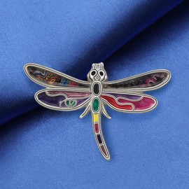DOWAY Cute Enamel Dragonfly Brooch Pins for Women Scarf Clothing Safety Pins Dragonfly Jewelry Gifts, Zinc, No gemstone.
