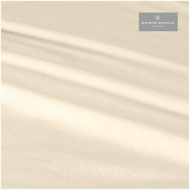 GC GAVENO CAVAILIA Easy Care Flannel Plain Dyed Duvet Cover, Super Soft, Comfy & Warm Flat Bedsheets, Cotton, Cream-Fitted Sheet, Double Fitted Sheet