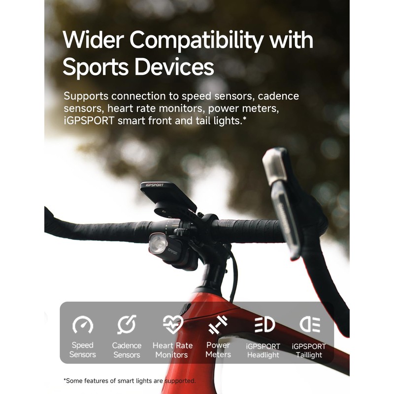 iGPSPORT BSC100MAX GPS Bike Computer, Wireless 3'' Screen Auto Start/Stop