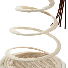 Andiker Interactive Cat Toy, Cat Plush Toy with Spiral Spring Plate and Funny Ball or Mouse Interactive Stainless Steel Spring Rotating Cat Creative Toy to Kill time and Keep Fit