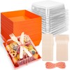 Whaline 50 Set Fall Thanksgiving Orange Small Charcuterie Boxes with