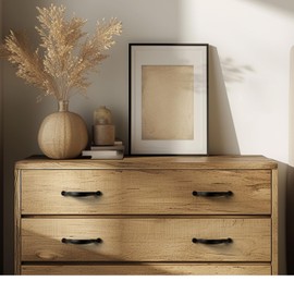 HESTIA HARDWARE 3 Pack | Black Matte Arched Cabinet Handles and Cabinet Pull | Black Drawer Dresser Pulls 3 Pull Kitchen Cabinet Hardware Cupboard Pull (Z10.3.D)