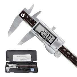 KETOTEK Digital Caliper, Electronic Vernier Caliper 150 mm/6 inch Stainless Steel Calipers Measuring Tools Digital Micrometer with LCD Screen