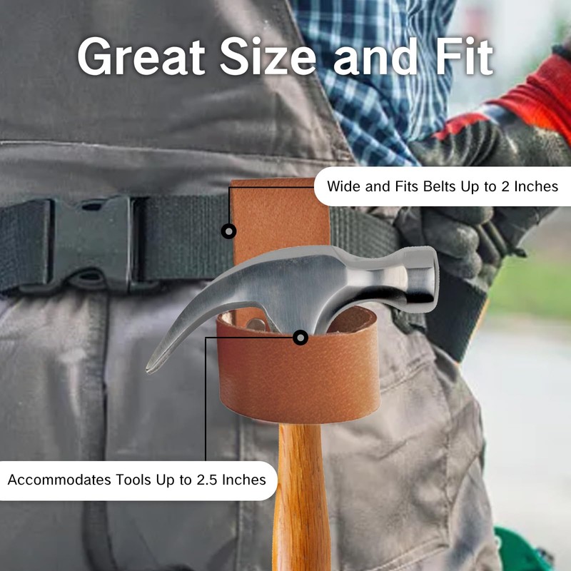 YAFIYGI Hammer Holster with Belt Loop Leather Premium Hammer Holder