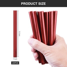 Coolty Pack of 20 Wax Seal Sticks 11 mm Glue Gun Sealing Wax Sticks for Wax Seal Stamp Sealing Invitations Cards Envelopes Gift Wrapping (Red)