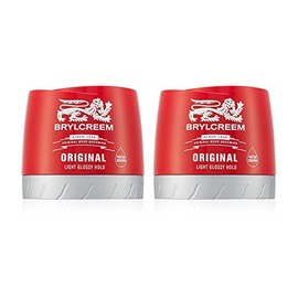 Brylcreem Original Light Gloss Hold Men's Hair Styling Cream Red 150ml (Pack of 2)