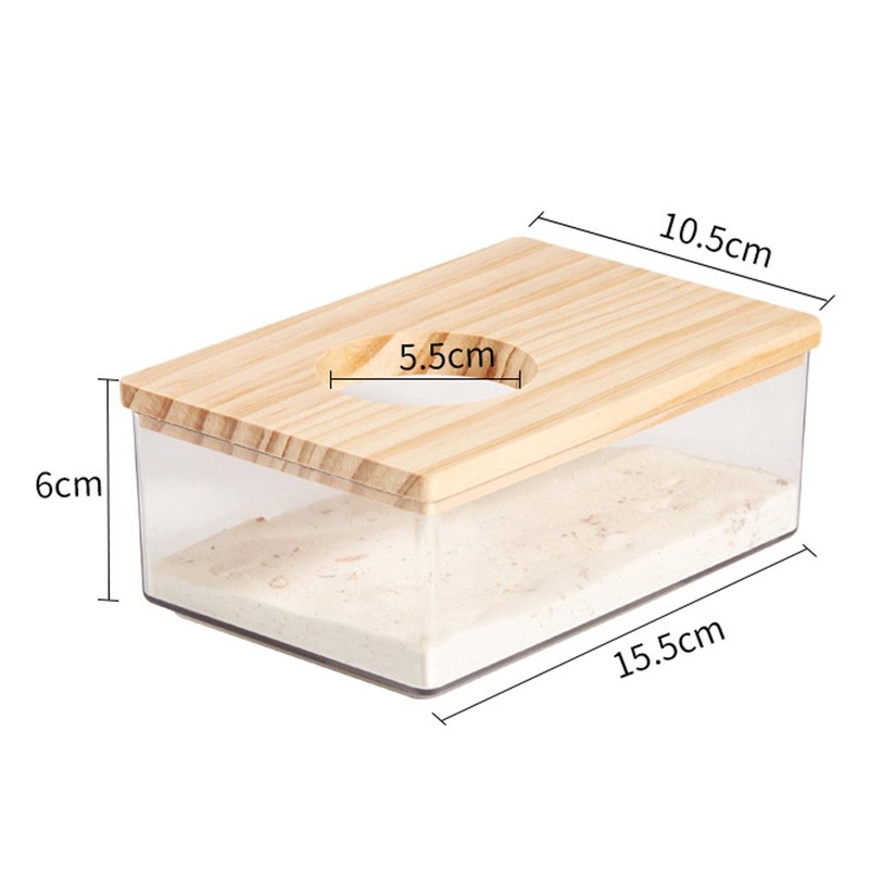 Baoblaze Hamster Sand Bath Container, Acrylic Shower and Digging Room