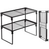 Tomorotec [2 Pack] Stackable Kitchen Storage Shelf Rack, Foldable Spice