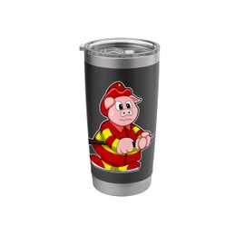 Pig Firefighter Fire extinguisher Fire department Stainless Steel Insulated Tumbler