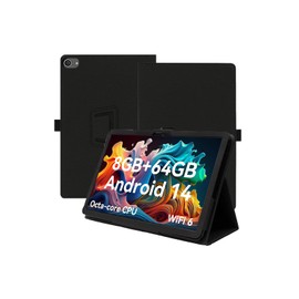 Case for Jeazans C11/Jeazans Jzpad-X11 Android 14 Tablet 10.1 Inch 2024 Upgraded Version，WUNIAK Premium Leather Business Folio Stand Cover with Hand Strap for Tablet,Black.