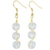 Nupuyai Stone Drop Earrings for Women, Wire Wrapped Triple Ball